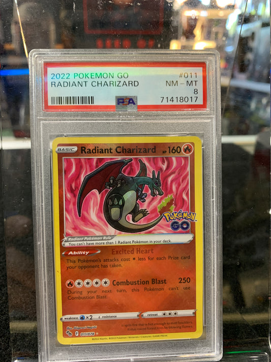 2022 Pokémon go radiant Charizard graded card