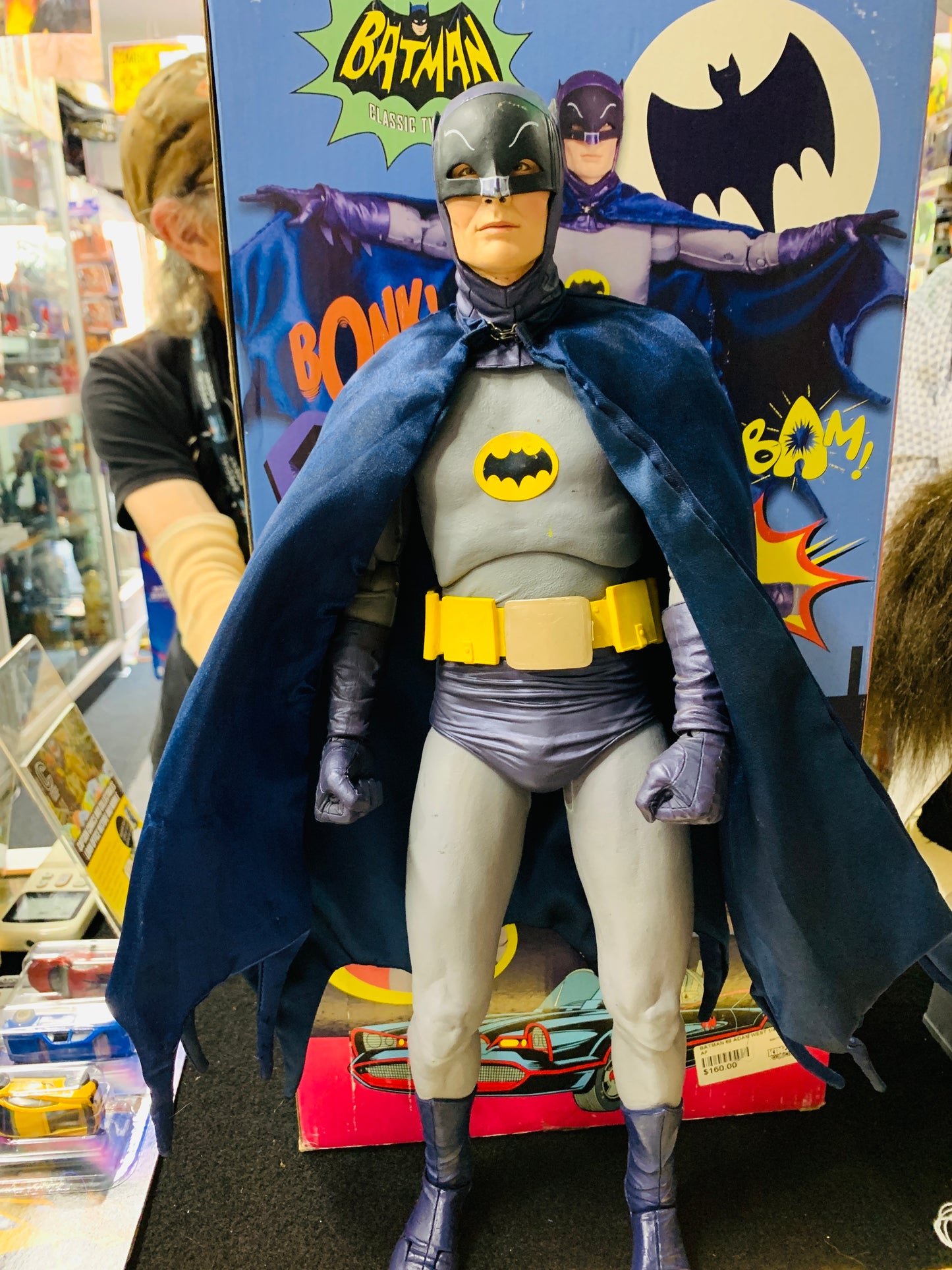 Batman 1/4 scale classic tv series action figure box damaged item as is as per picture Neca