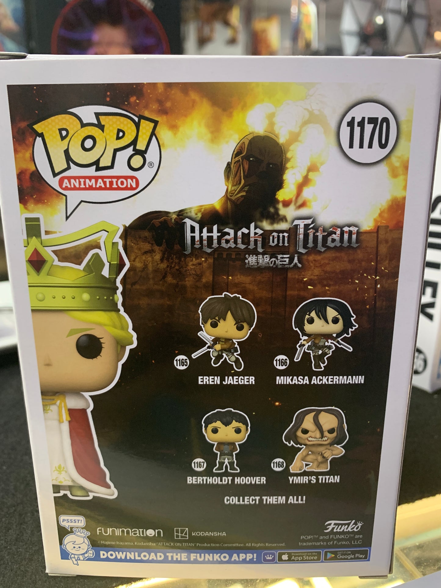 Pop funko Queen historia 1170 attack on Titan