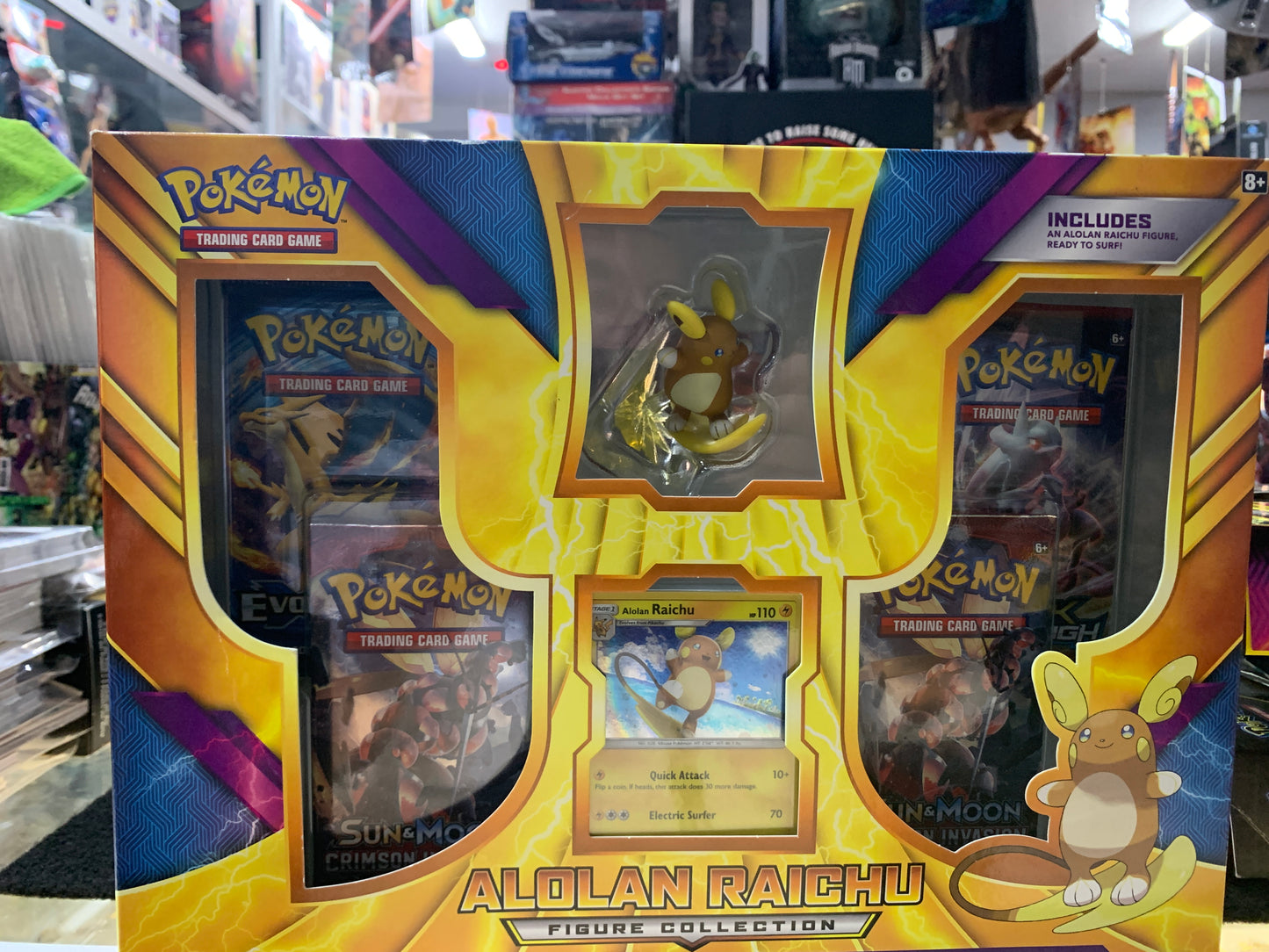 Pokémon trading card game Alolan Raichu figure collection