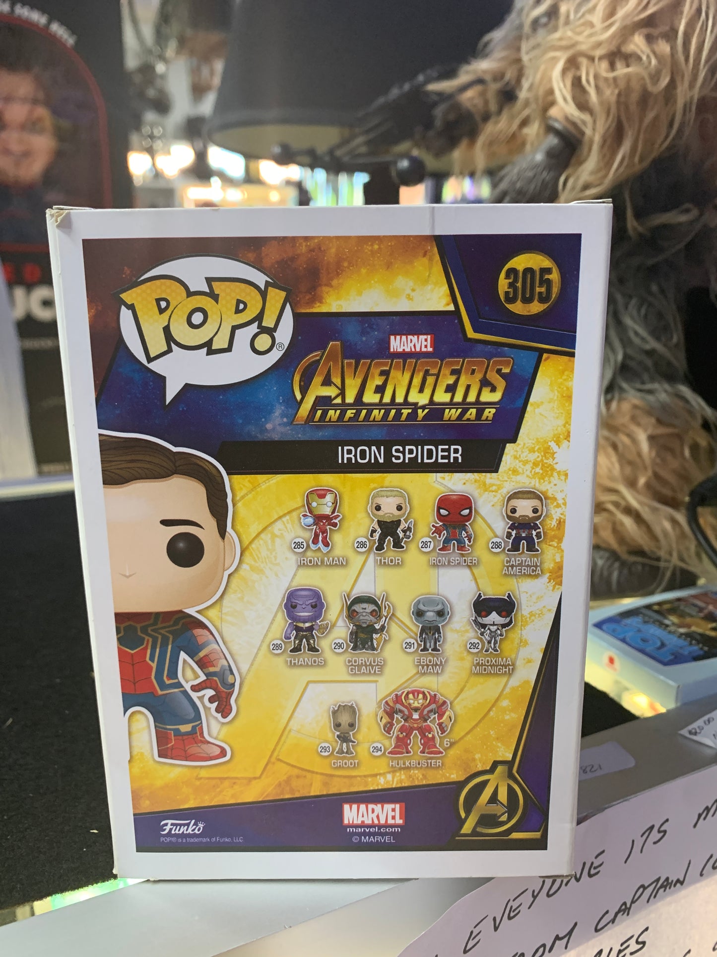 Pop funko avengers infinity war 305 iron spider