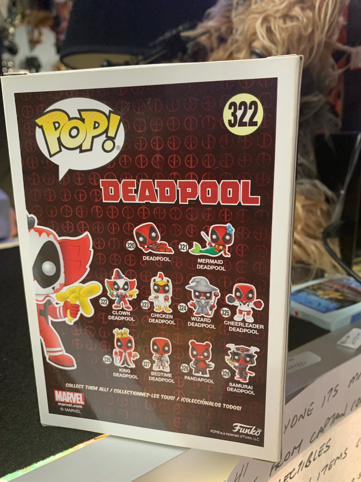 Pop funko Deadpool 322 clown Deadpool