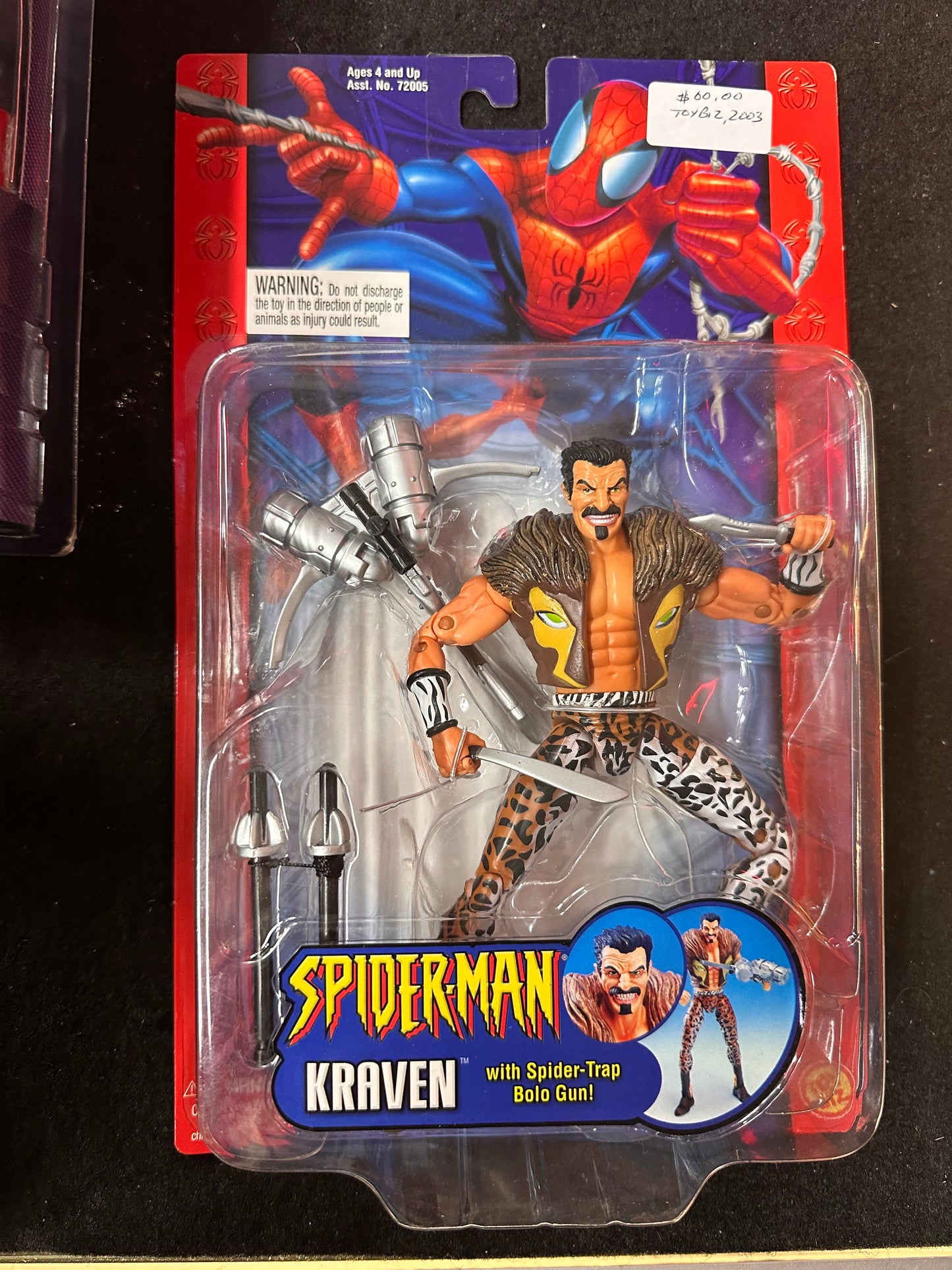 SPIDER-MAN KRAVEN WITH SPIDER-TRAP BOLO GUN!