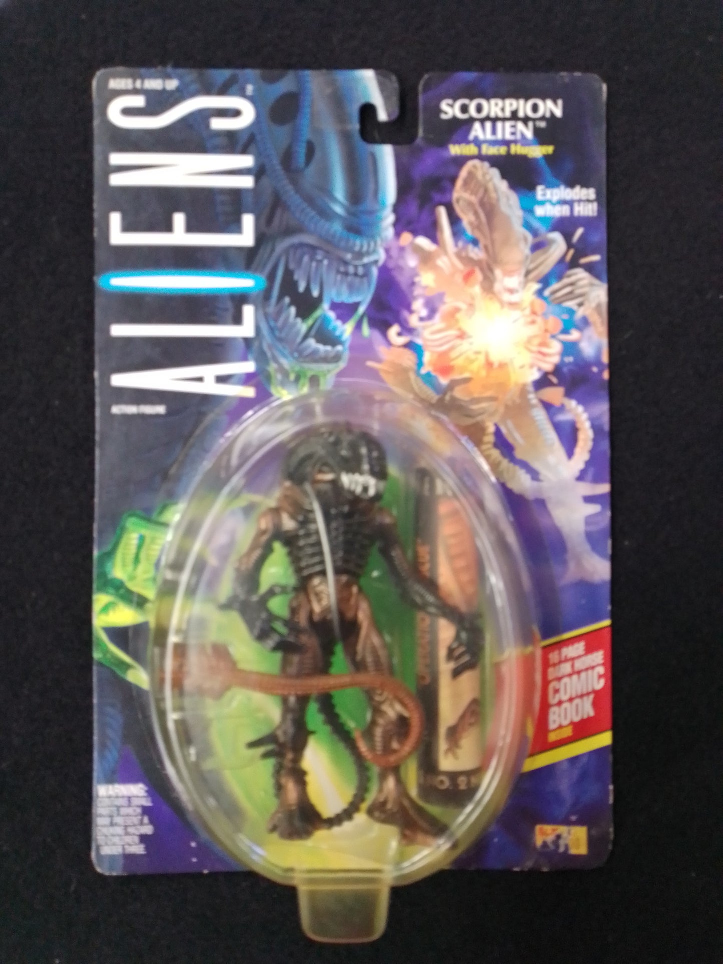 Aliens Scorpion Alien With Face Hugger Action Figurine - Kenner 1992 - N07023