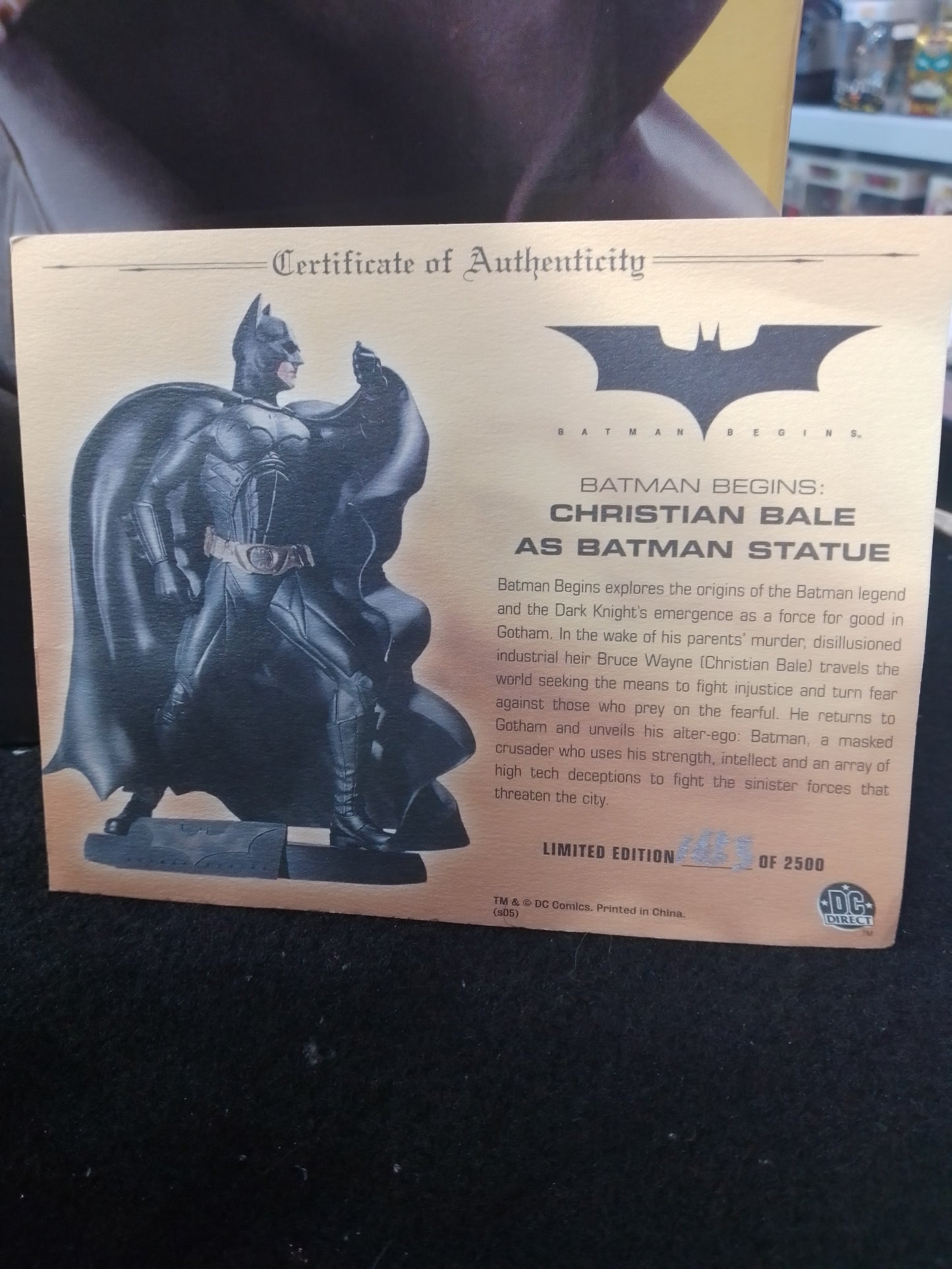 DC Direct - Batman Begins Batman In Flight Statue 1653/2500 - N08503