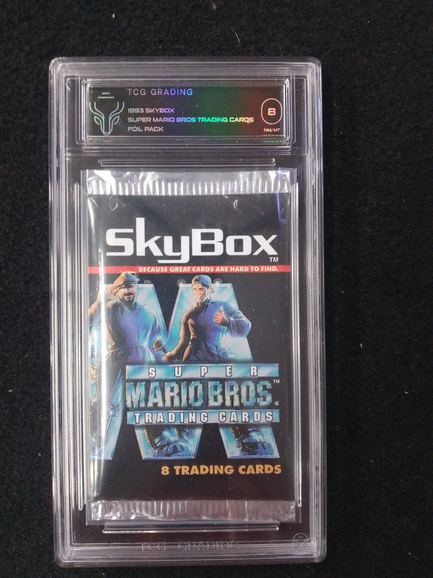 1993 Skybox Super Mario Bros Card Foil Pack Graded 8 - N08507