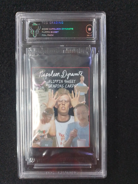 2005 Napoleon Dynamite Flippin Sweet Card Foil Pack Graded 8 - N08509