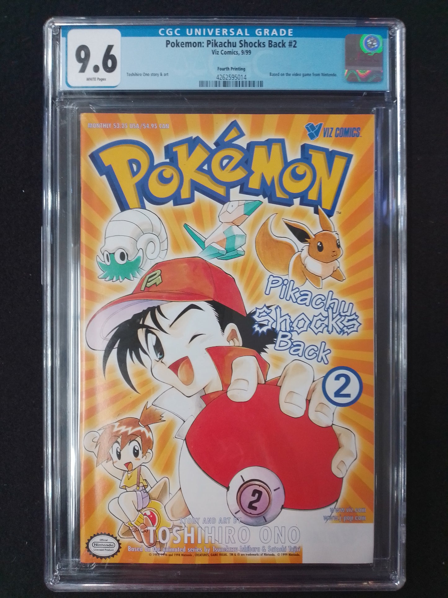 Pokemon - Pikachu Shocks Back #2 9/99 - Graded 9.6 Comic Book - N08505