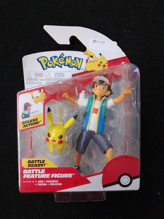 Pokemon Ash & Pikachu Battle Feature Figurine - N08585