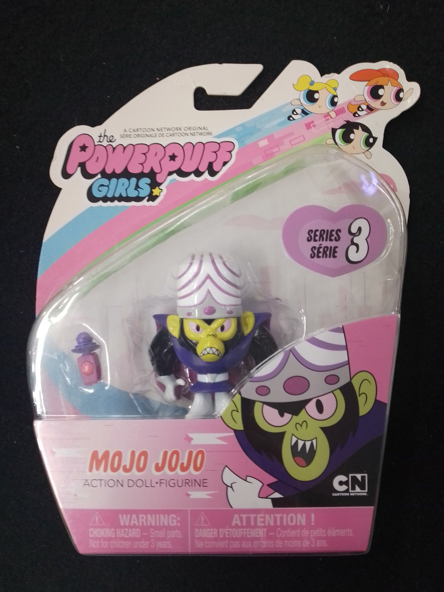 CN Spin Master The Powerpuff Girls Mojo Jojo Series 3 Figure + Ray Gun - N09084