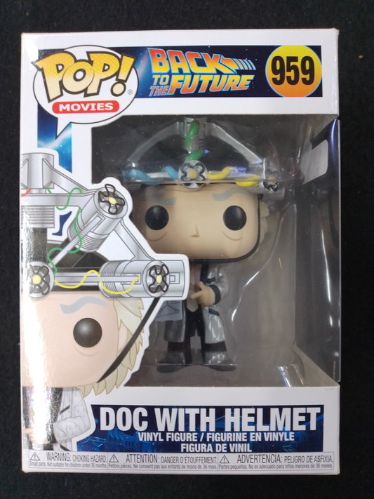 Funko Pop! Movies Back To The Future Doc With Helmet #959 Vinyl Figure - N08788