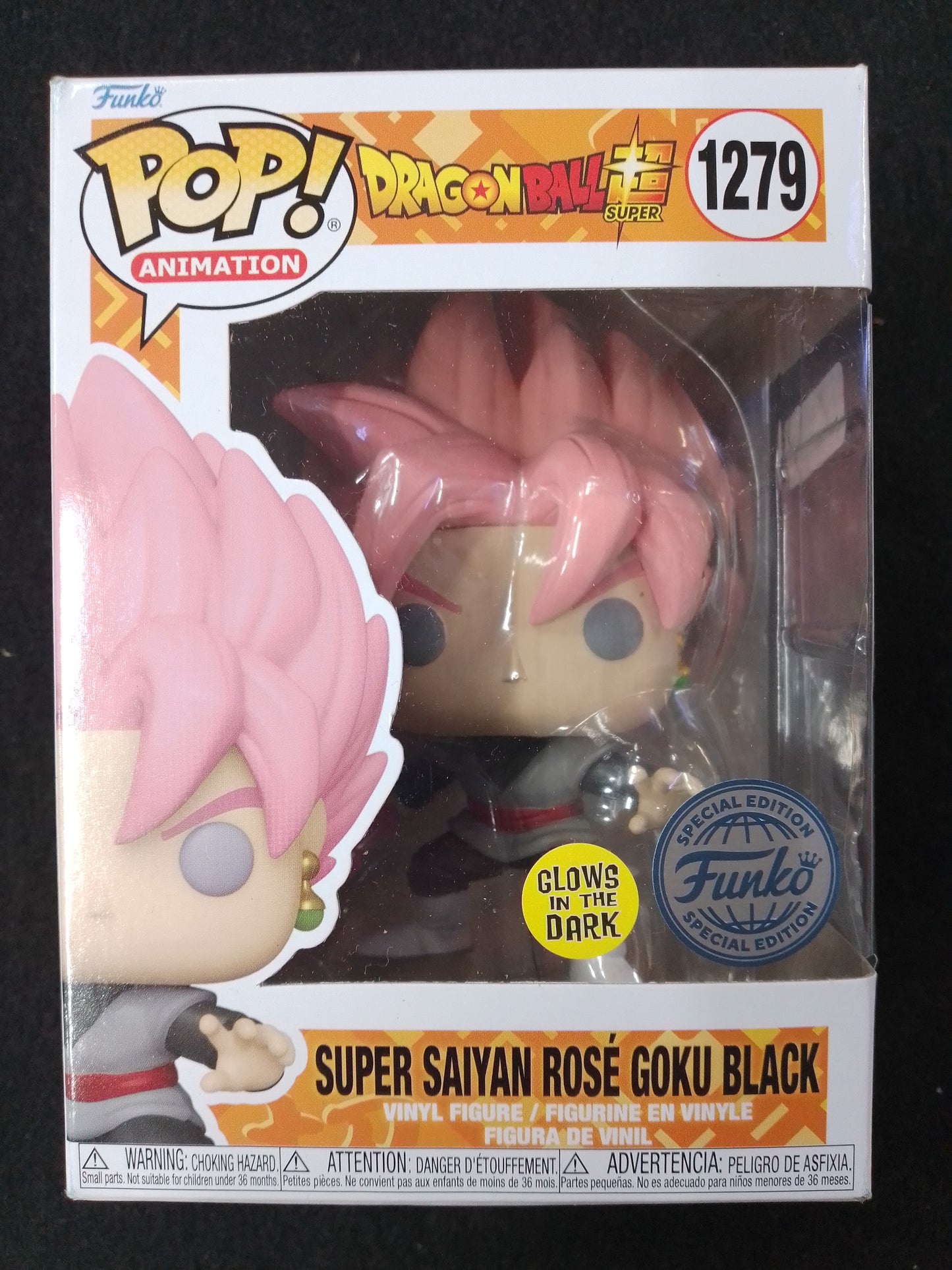 Funko POP Dragonball Super Saiyan Rose Goku Black (Glow) #1279 Vinyl Figure - N08791