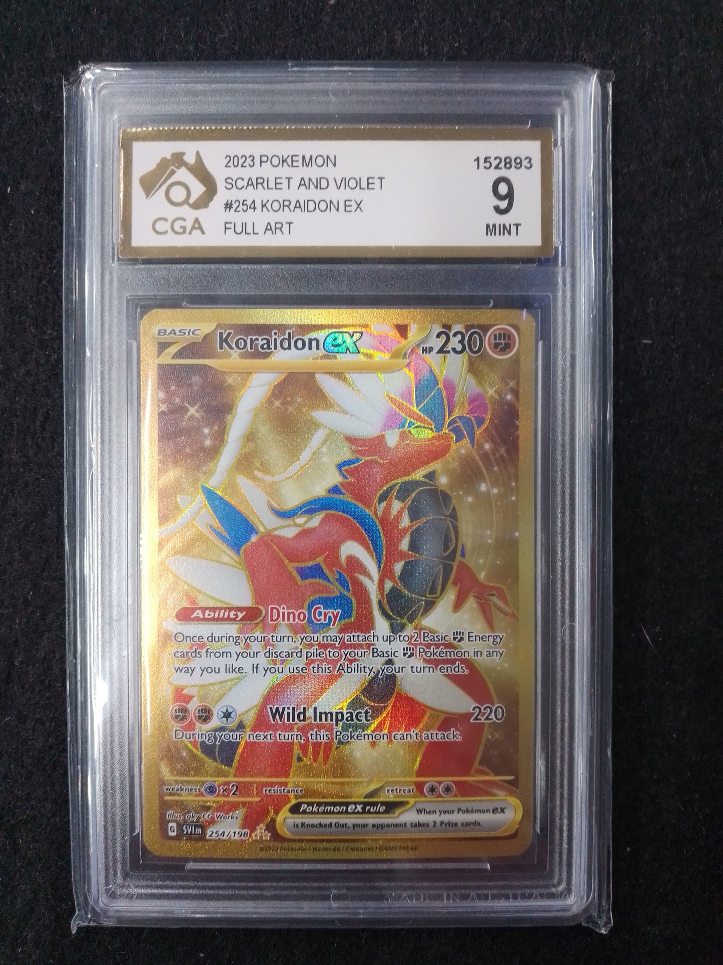 Pokemon 2023 #254 Koraidon EX - CGA Graded Card - N08890