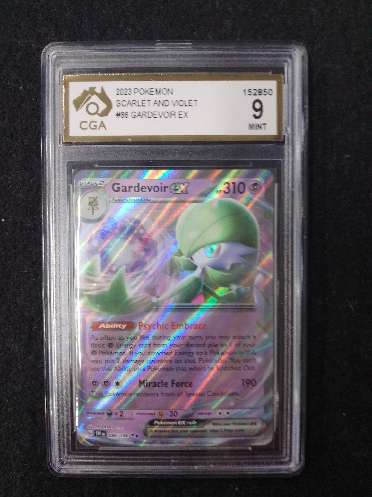 Pokemon 2023 Scarlet And Violet #86 Gardevoir EX - PSA Graded Card - N08891