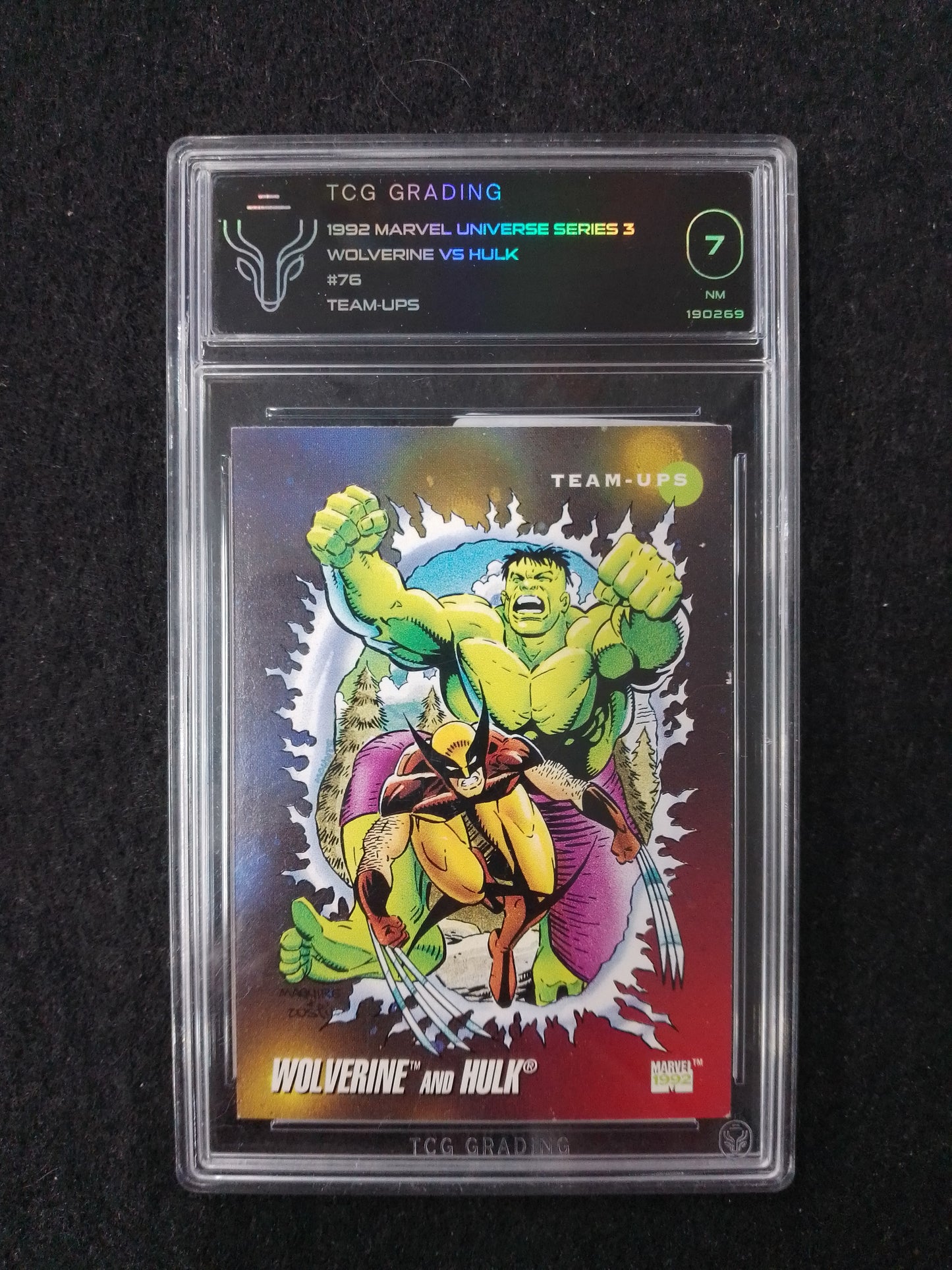 1992 Marvel Universe Series 3 Wolverine V Hulk #76 - TCG Graded Card - N08895