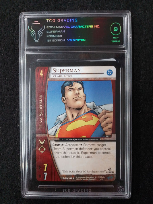 2004 Marvel Characters Inc Superman 1st Edition TCG Graded Card - N08954