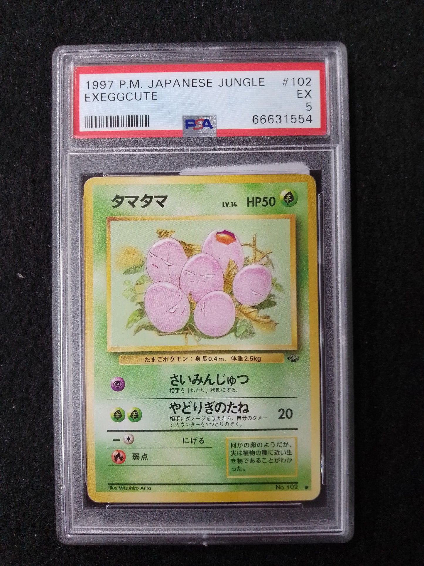 Pokemon 1997 P.M Japanese Jungle Exeggcute PSA Graded Card - N08958