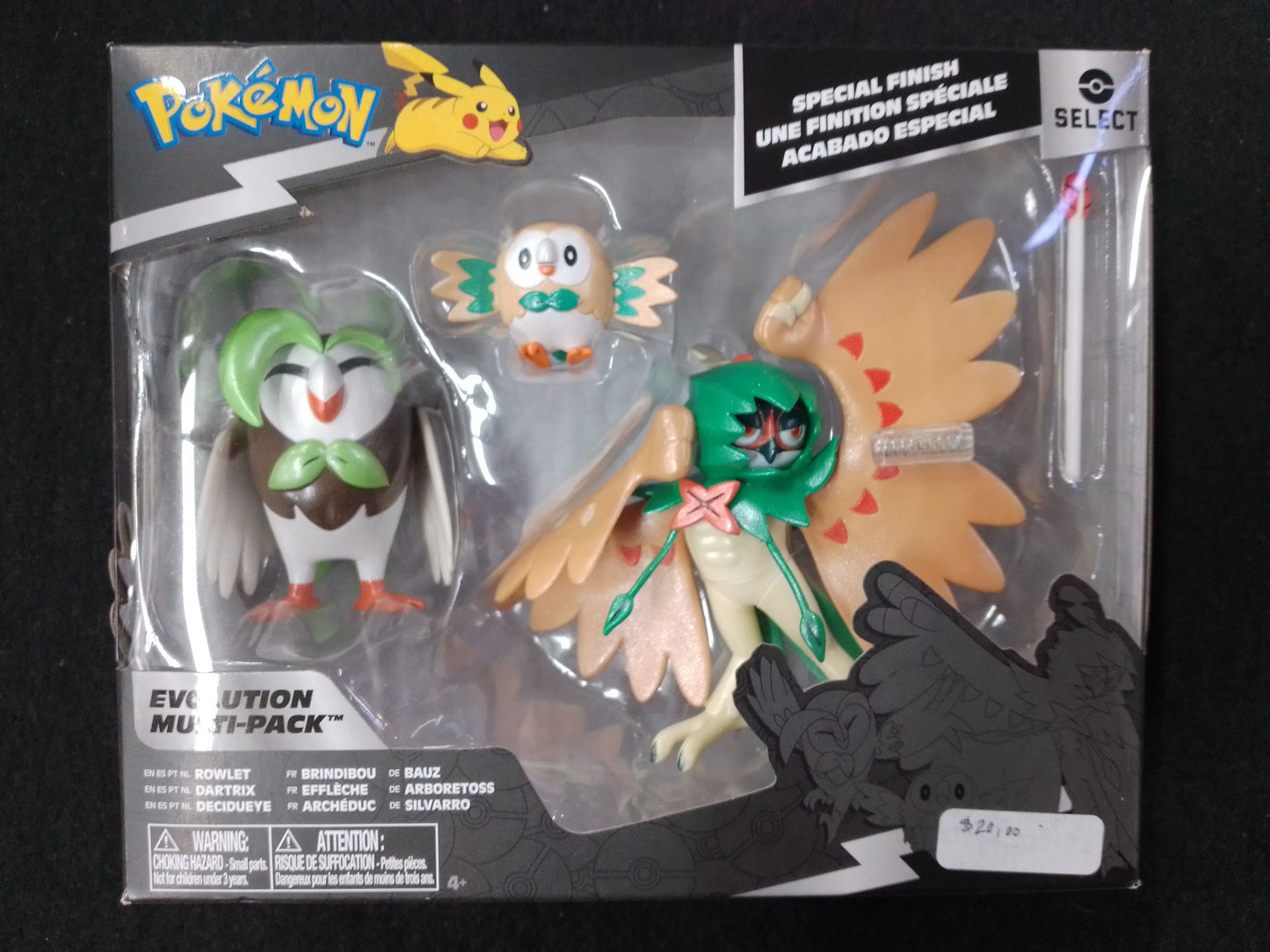 Pokemon Select Evolution Multi-Pack: Rowlet, Dartrix and Decidueye Figures - N08967