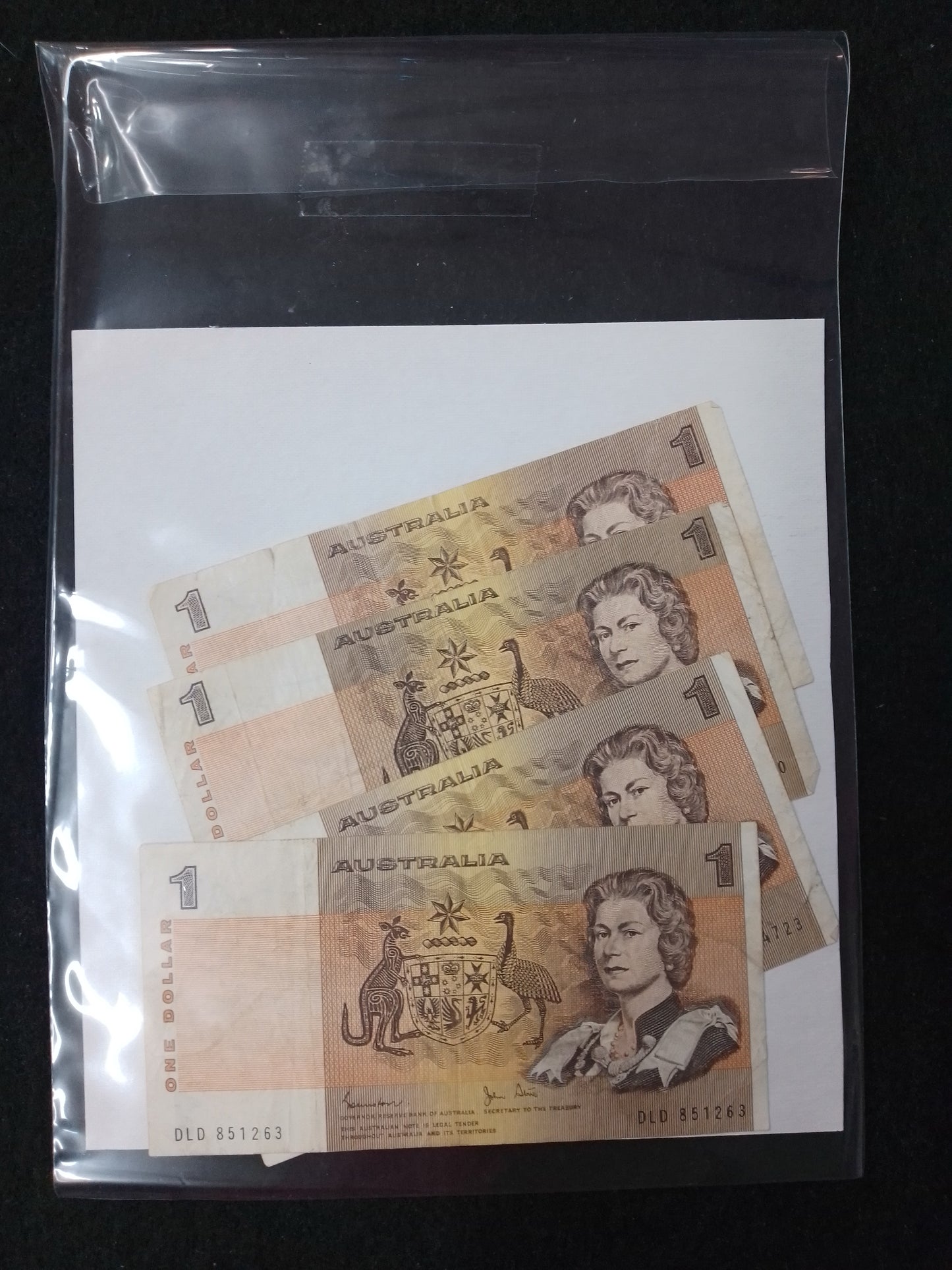 4 x Australian One Dollar Notes - N08977