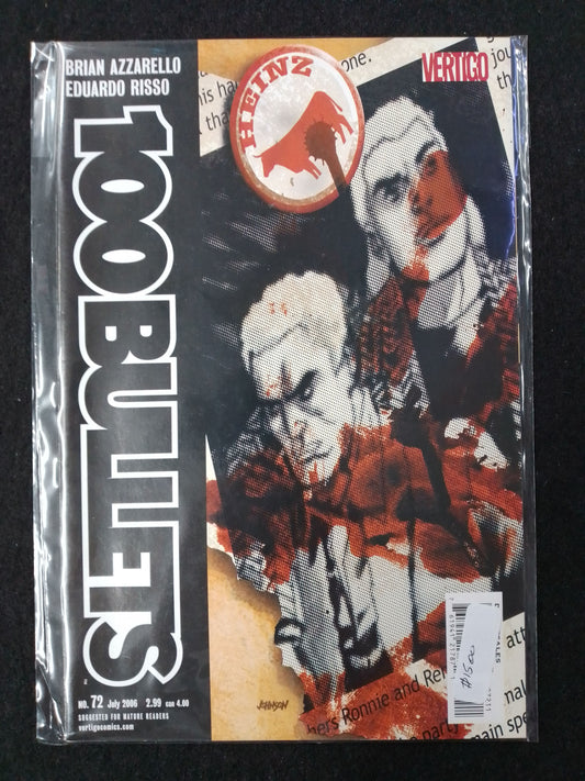 100 Bullets Issue 72 - Vertigo Comics  - By Brian Azarello Comic Book - N09076