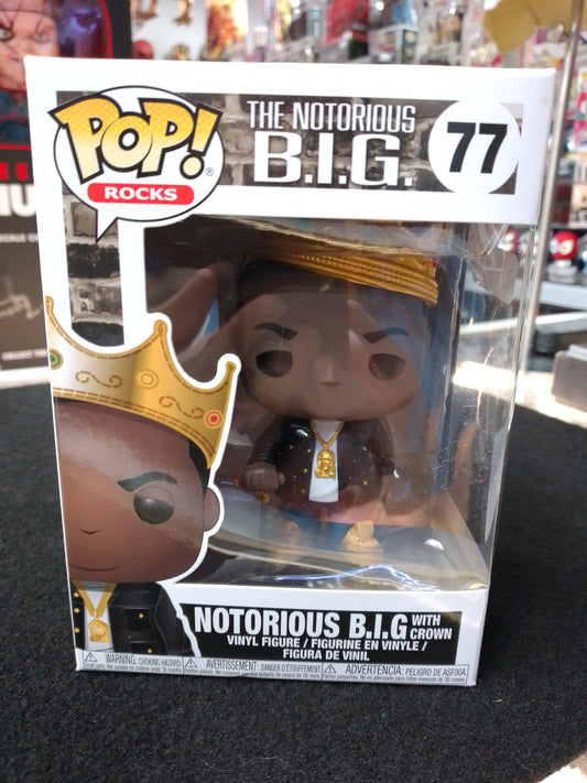 Funko POP! Rocks Vinyl #77 Notorious B.I.G With Crown Figure - N09328