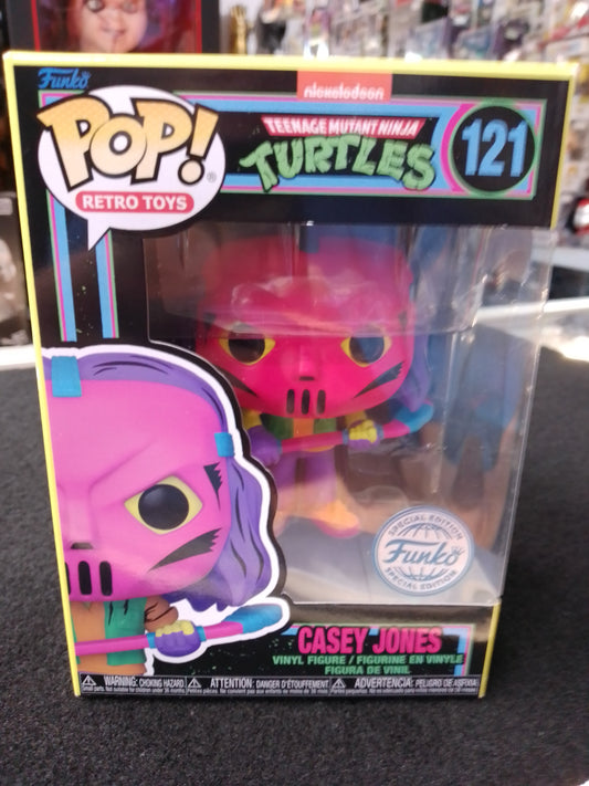 Funko Pop! Teenage Mutant Ninja Turtles (1987) - Casey Jones Blacklight #121 - N09359