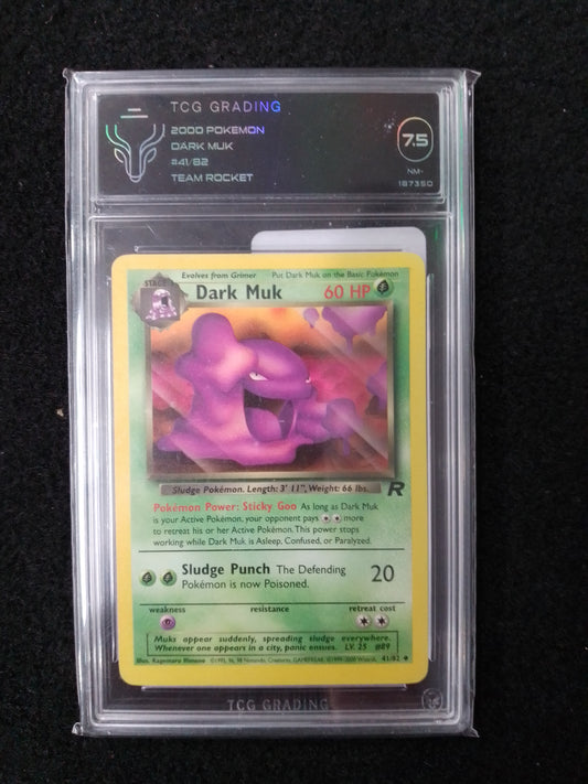 POKEMON DARK MUK #41/82 2000 - TCG GRADED CARD 7.5 - N09418