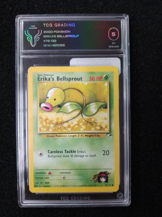 POKEMON ERIKA'S BELLSPROUT #76/132 2000 - TCG GRADED CARD 5 - N09419