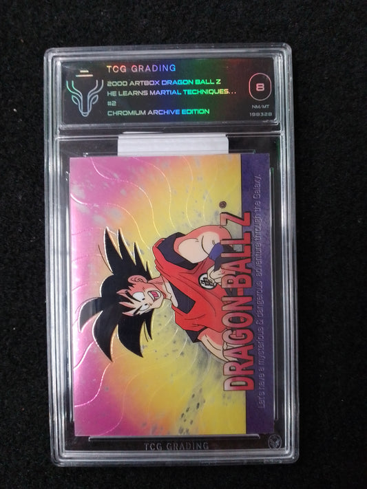 ARTBOX DRAGON BALL Z HE LEARNS MARTIAL TECHNIQUES… 2000 - TCG GRADED CARD 8 - N09421