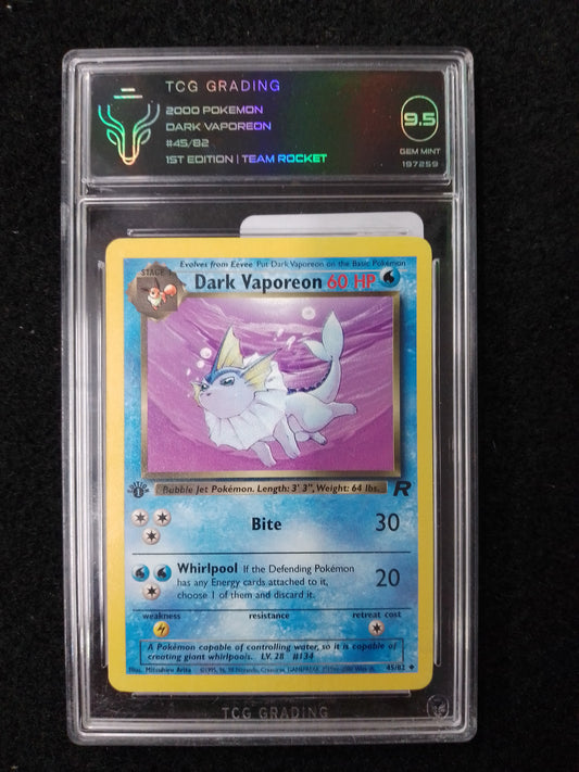 POKEMON DARK VAPOREON #45/82 2000 - TCG GRADED CARD 9.5 - N09427