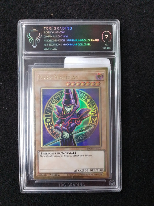 YU-GI-OH!  DARK MAGICIAN #MGED-EN002 | PREMIUM GOLD RARE 2021 - TCG GRADED CARD 7