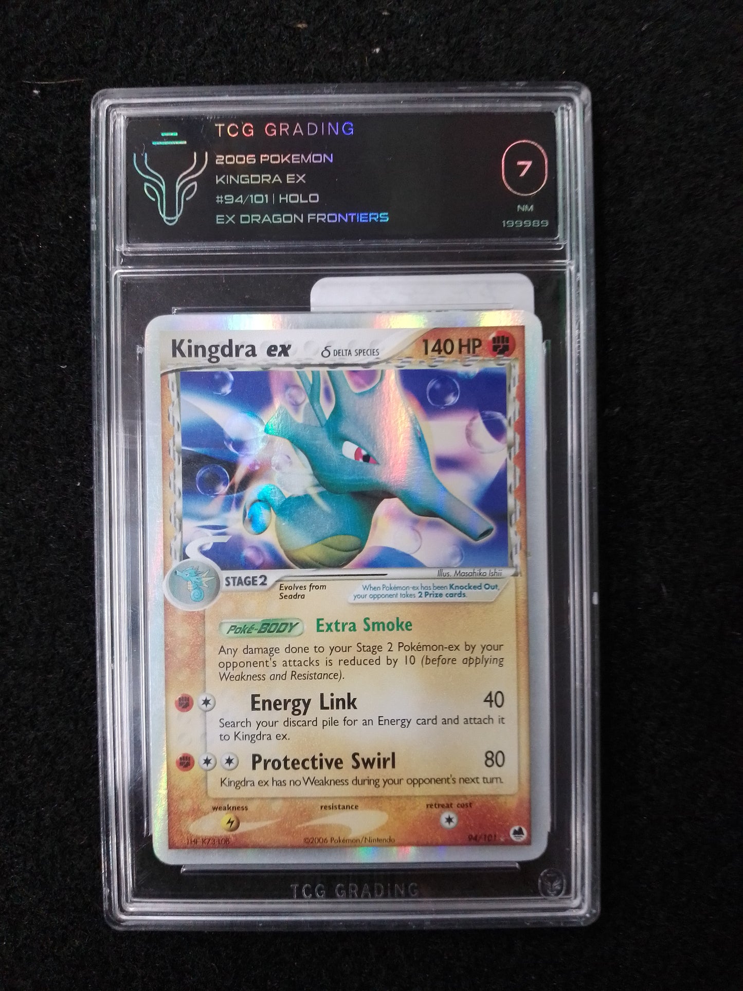 POKEMON KINGDRA EX 2006 #94/101 HOLO - TCG GRADED CARD 7 - N09433