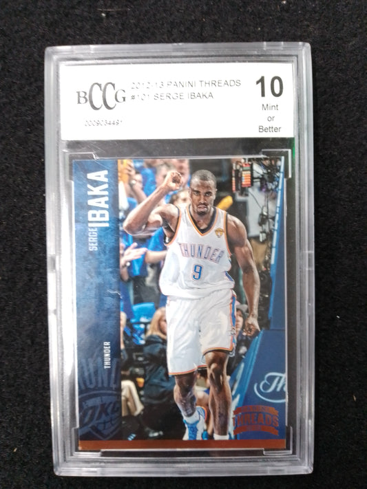 2012-13 Panini Threads Serge Ibaka #101 - BCCG GRADED CARD 10 - N09435