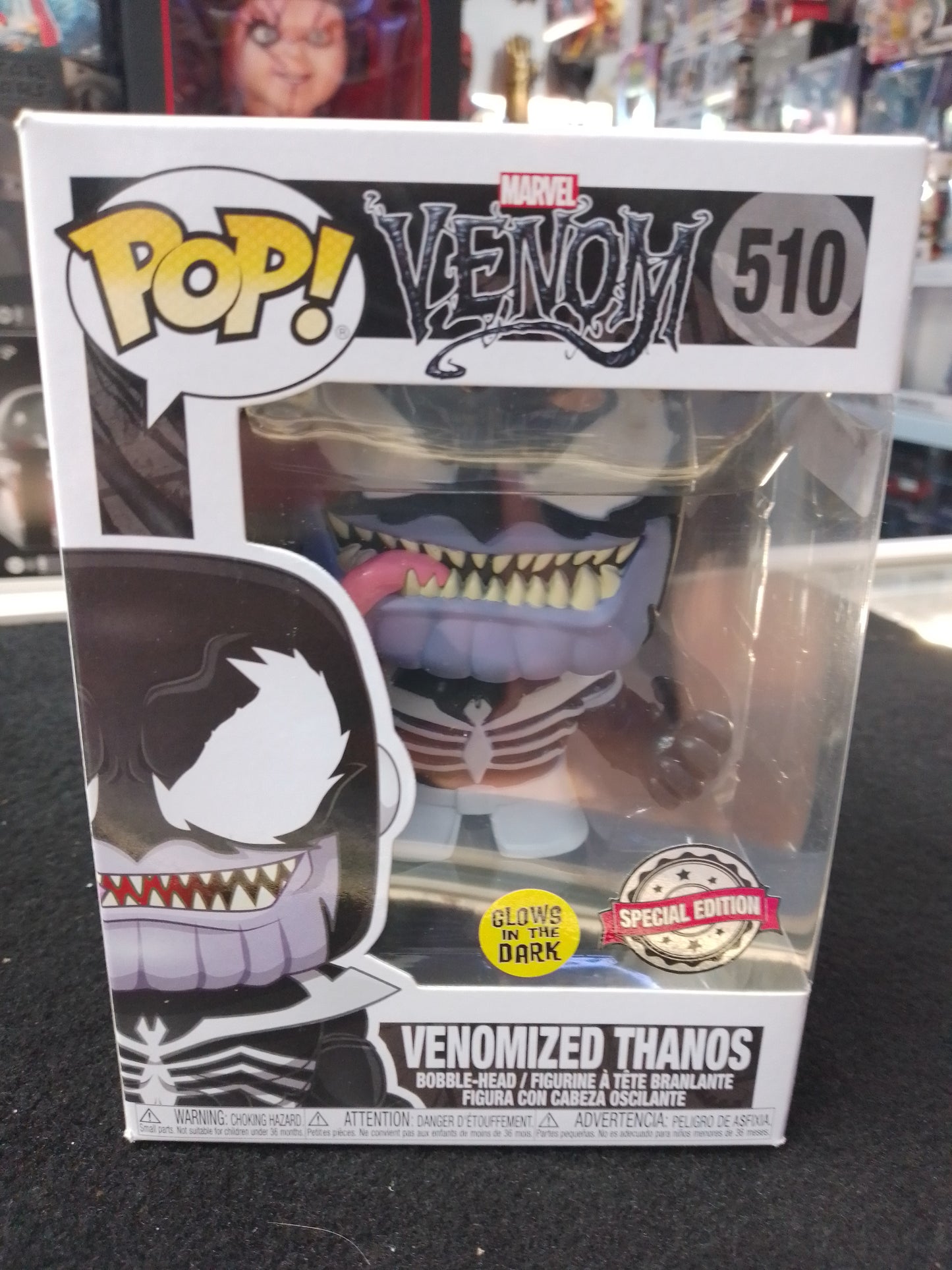 Funko Pop Vinyl: #510 Venom: Venomized Thanos Figure Glows - N09575