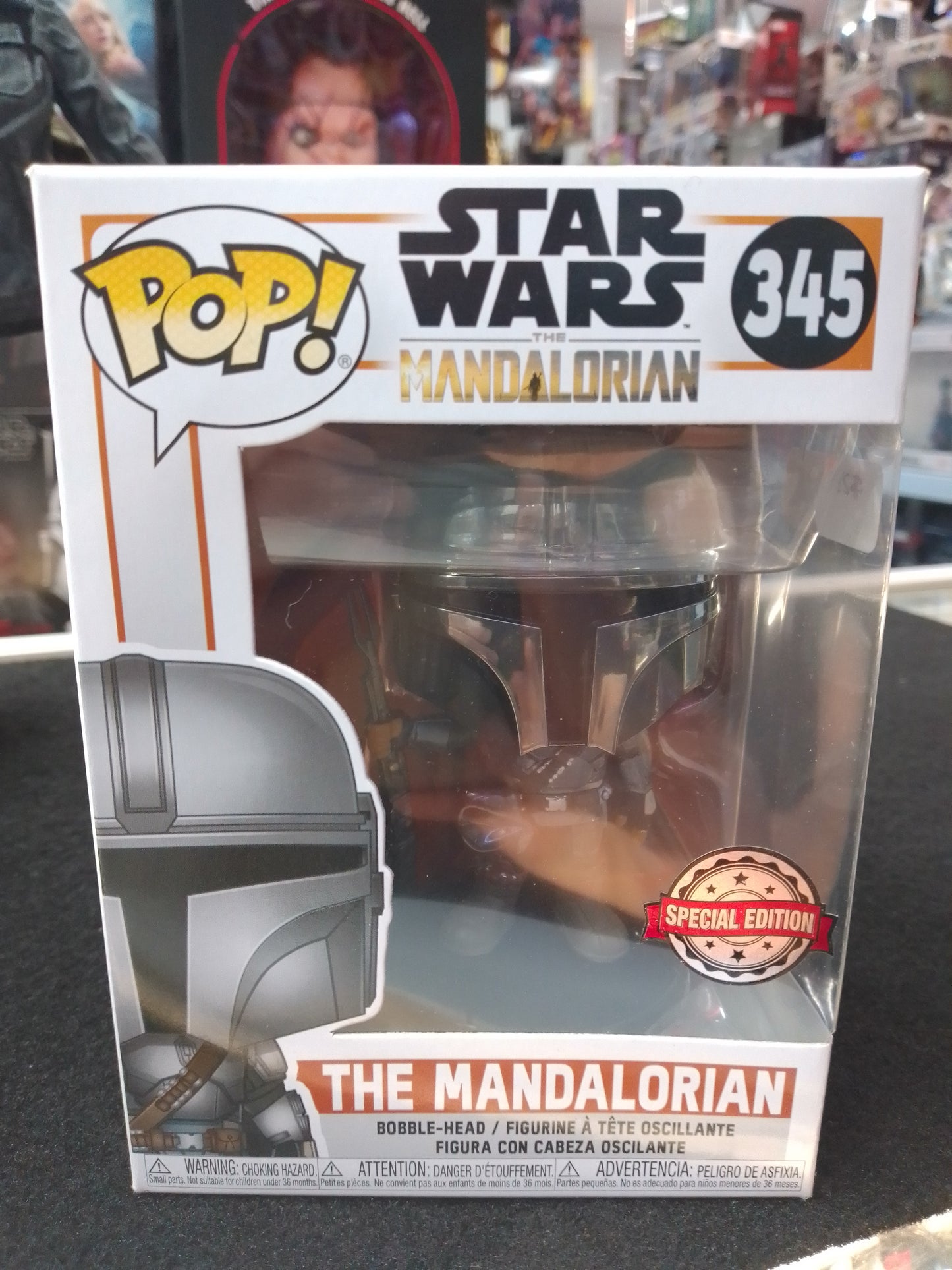 Funko Pop! Star Wars: The Mandalorian - The Mandalorian Chrome Pop! Vinyl Figure #345