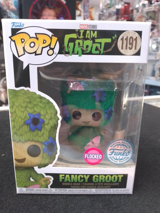 Funko Pop! Marvel - I Am Groot - Fancy Groot Flocked Pop! Vinyl Figure - N09585