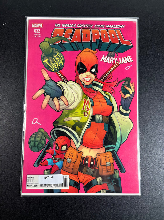 Deadpool #32 Elizabeth Torque Mary Jane Variant Cover Marvel Comics 2015