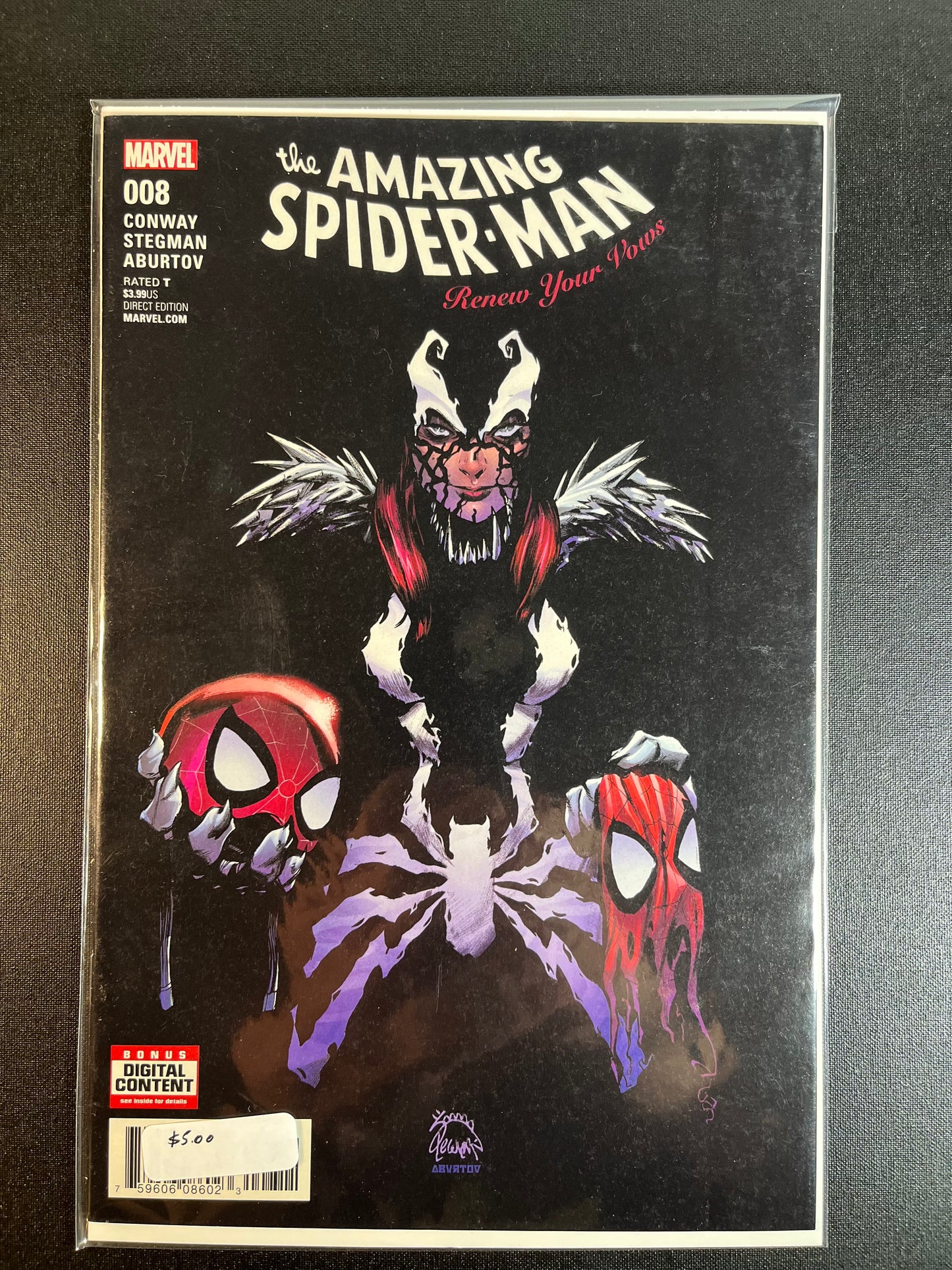 Amazing Spider-Man #8 Renew Your Vows 2017 1st Mary Jane Venomized Marvel Comics