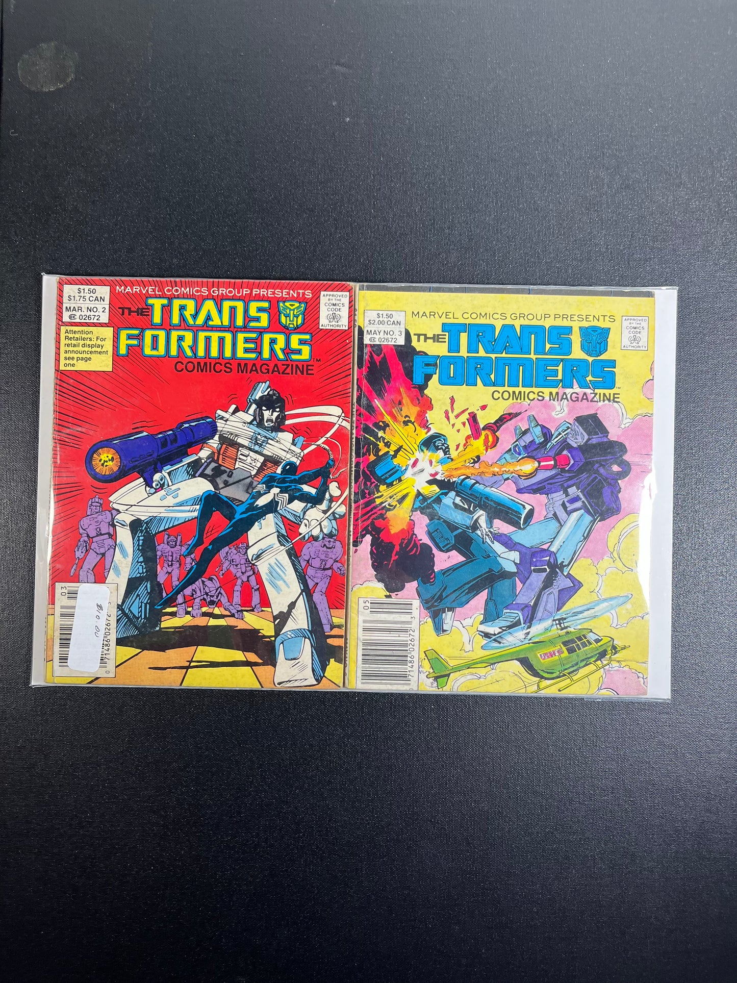 Tranformers #2 and #3 Marvel Comics 2 Comic Pack