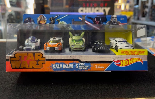 5 pack Hot Wheels Star Wars R2D2, YODA, DARTH VADER, SKYWALKER, STORMTROOPER