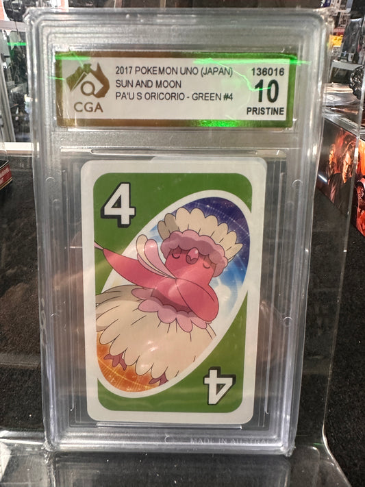 2017 Pokemon Uno (Japan Sun & Moon Pa'Us Oricorio Green #4 9.5GEM/MT