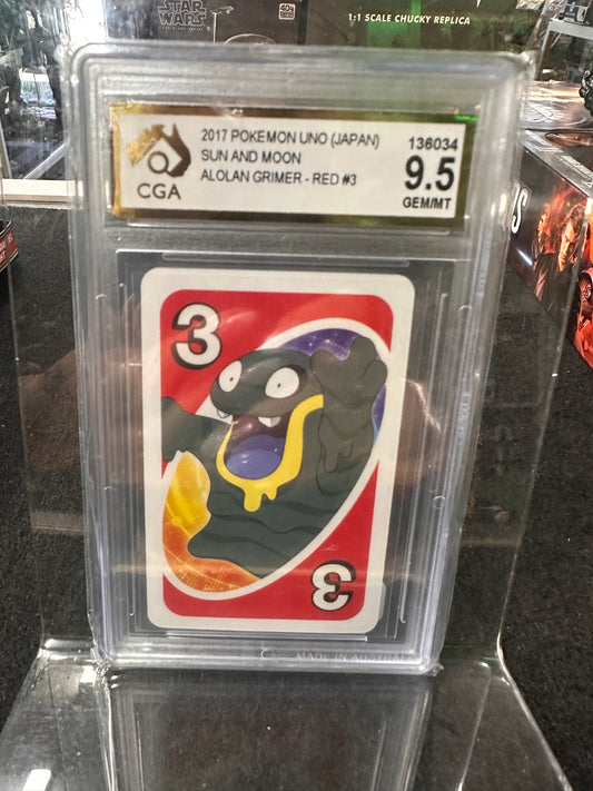 2017 Pokemon Uno (Japan Sun & Moon Alolan Grimer Red #3  9.5GEM/MT