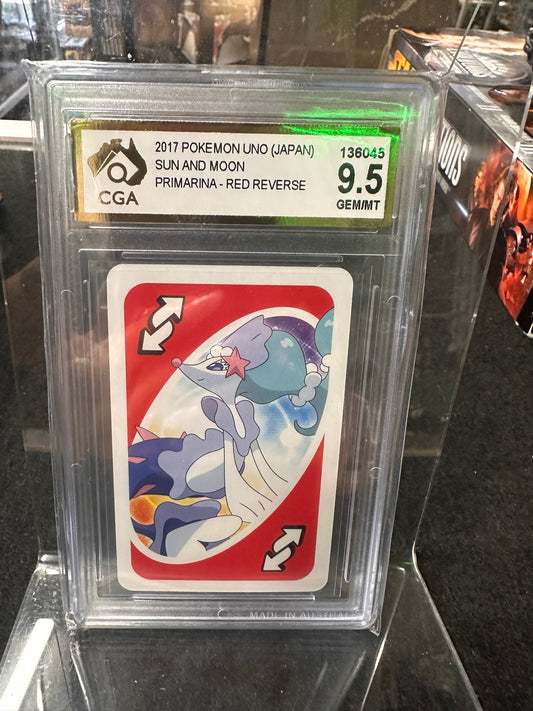 2017 Pokemon Uno (Japan Sun & Moon Primarina Red Reverse  9.5GEM/MT