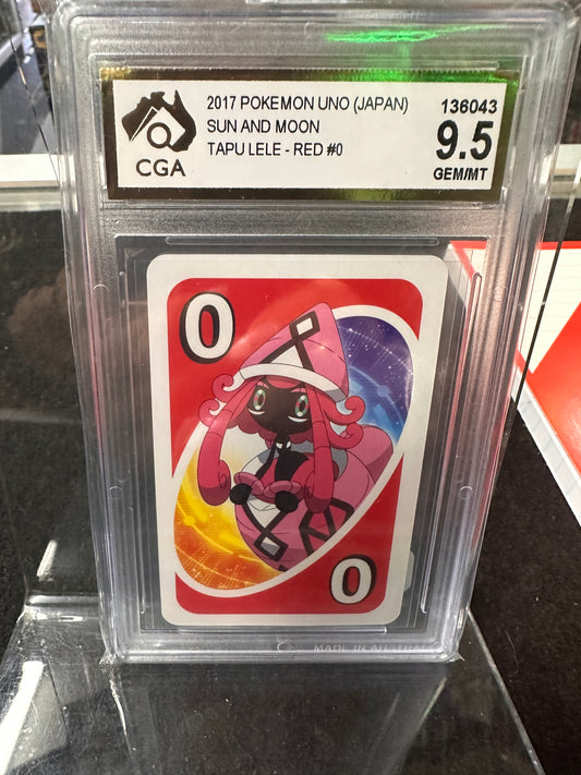 2017 Pokemon Uno (Japan Sun & Moon Tapu Lele Red #0 9.5GEM/MT