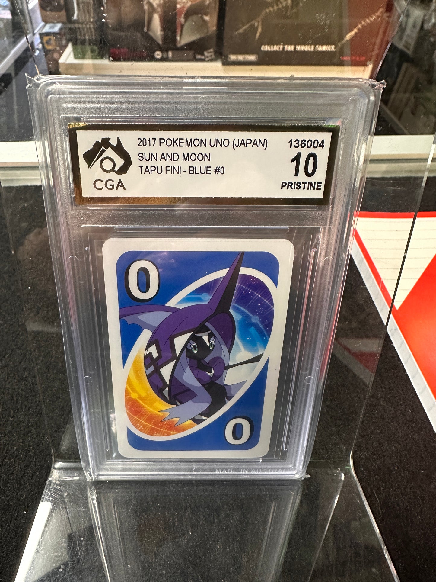 2017 Pokemon Uno (Japan Sun & Moon Tapu Fini Blue #0 10 PRISTINE