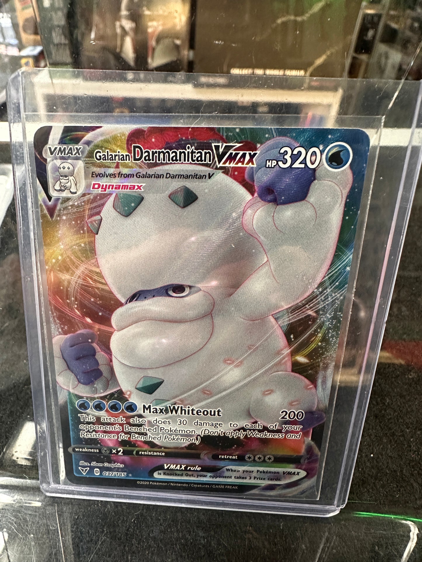 Pokemon Card Galarian Darmanitan VMax 037/185 Vivid Voltage Ultra Rare