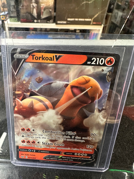 Torkoal V Pokemon Card 024/202 Sword & Shield Base