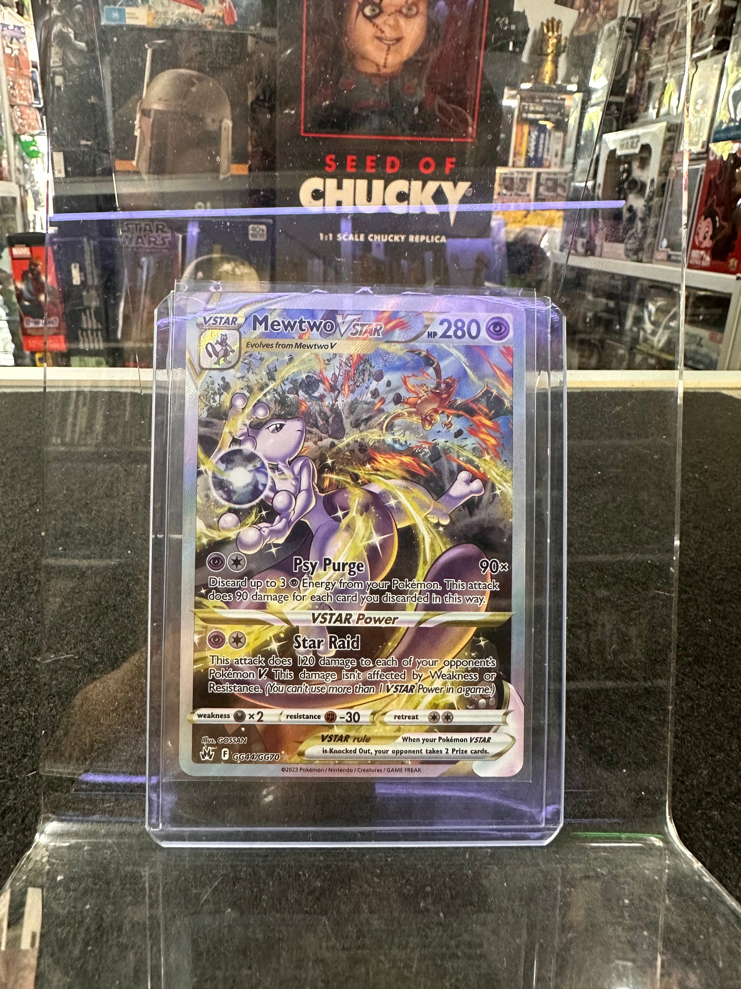 Pokémon Mewtwo VSTAR Crown Zenith: Galarian Gallery GG44/GG70 Regular Ultra