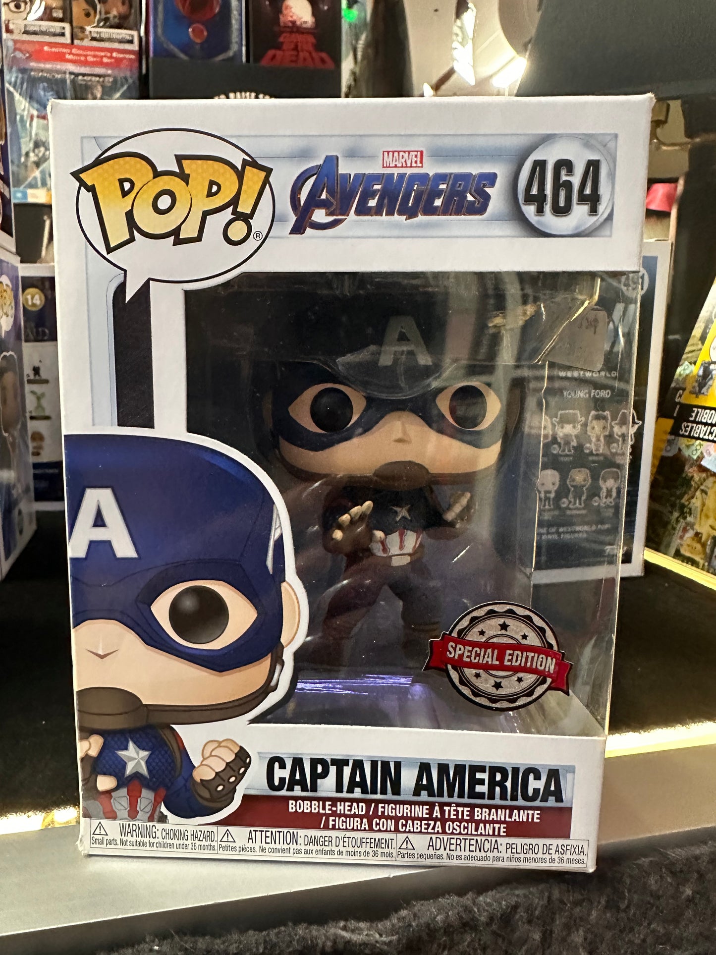 Funko Pop Marvel Avengers End Game Captain America #464 Vinyl Special Edition