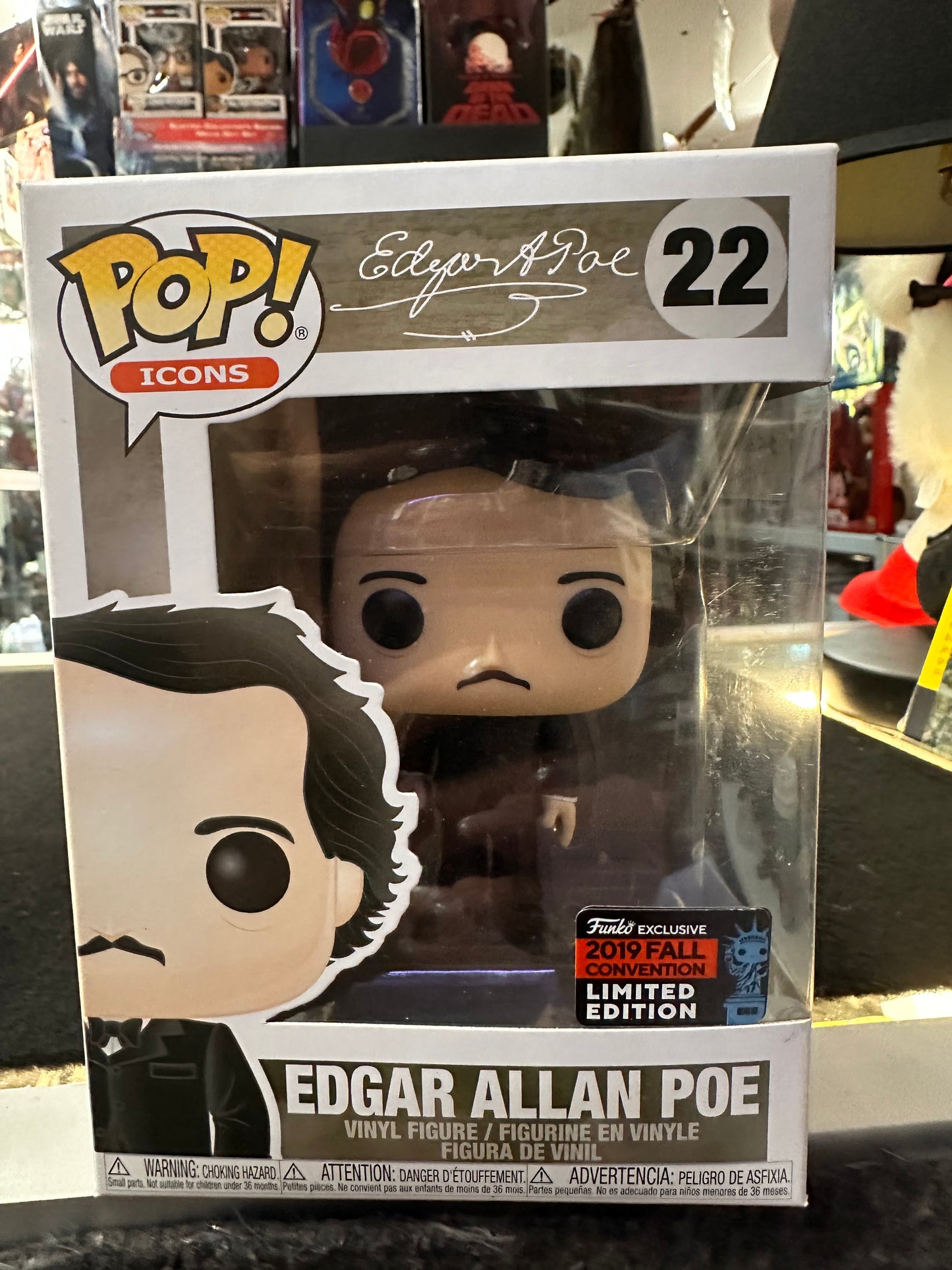 Edgar Allan Poe 2019 Limited Edition Exclusive Funko Pop! Vinyl #22